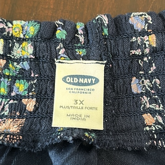 Old Navy Off the Shoulders Peasant Midi Dress Blue Floral Size 3X - Picture 8 of 16